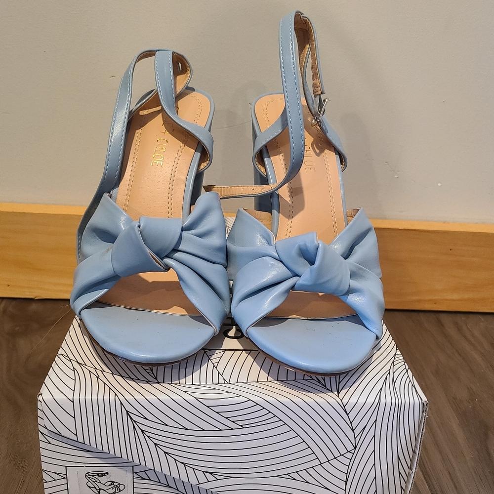 Chase and Chloe light blue Holly 2 Stappy Sandles